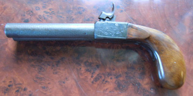 54 Bore double barrel percussion pistol