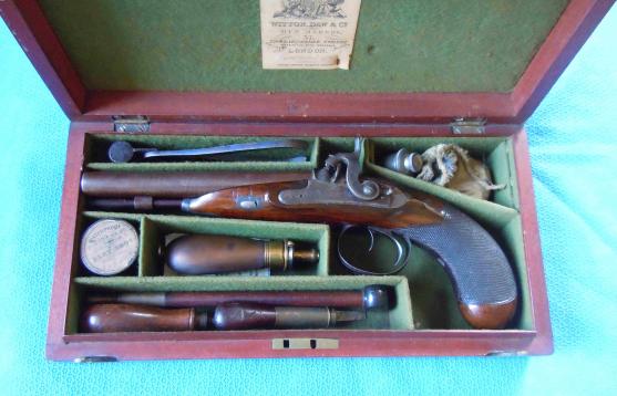 Superb Nock Howdah/Travelling Double Barrel  Pistol