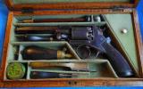 Crimea Ware Era Cased Beaumont Adams revolver.