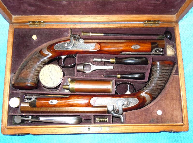 Magnificent Officers Presentation Pistols by T Mortimer Edinburgh