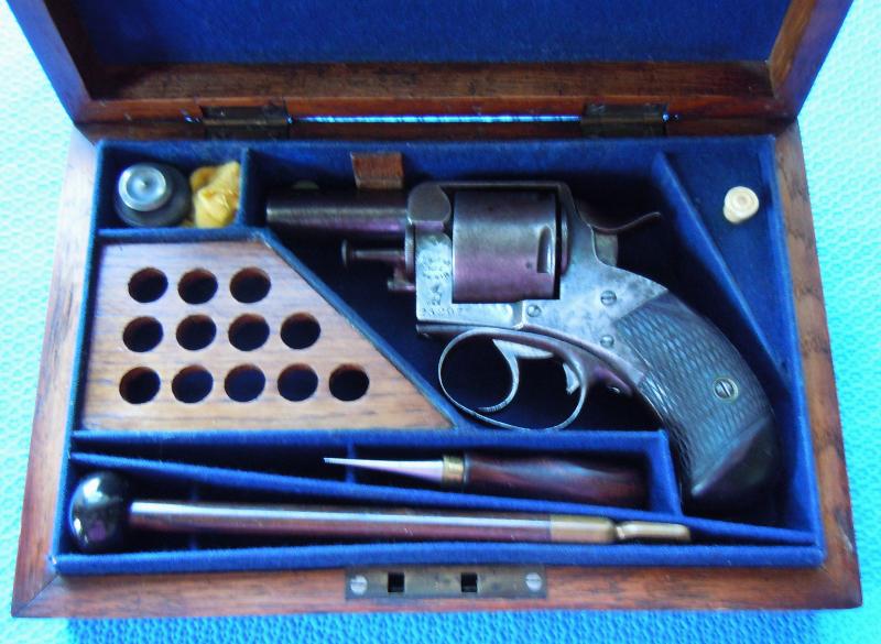 Cased Webley British Bulldog Revolver .44 Rimfire.